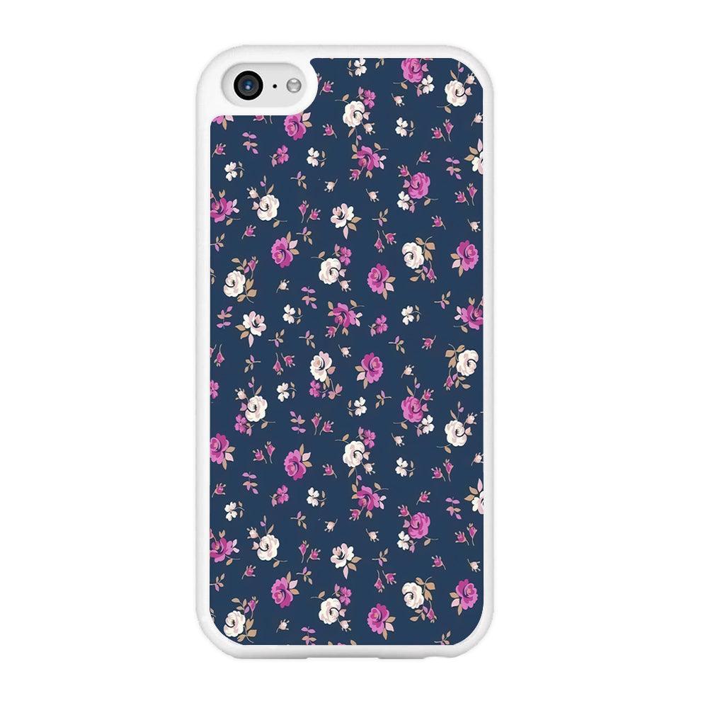 Motif Beautiful Flower 004 iPhone 5 | 5s Case-Rubber / White (2D Case)-Xtracase