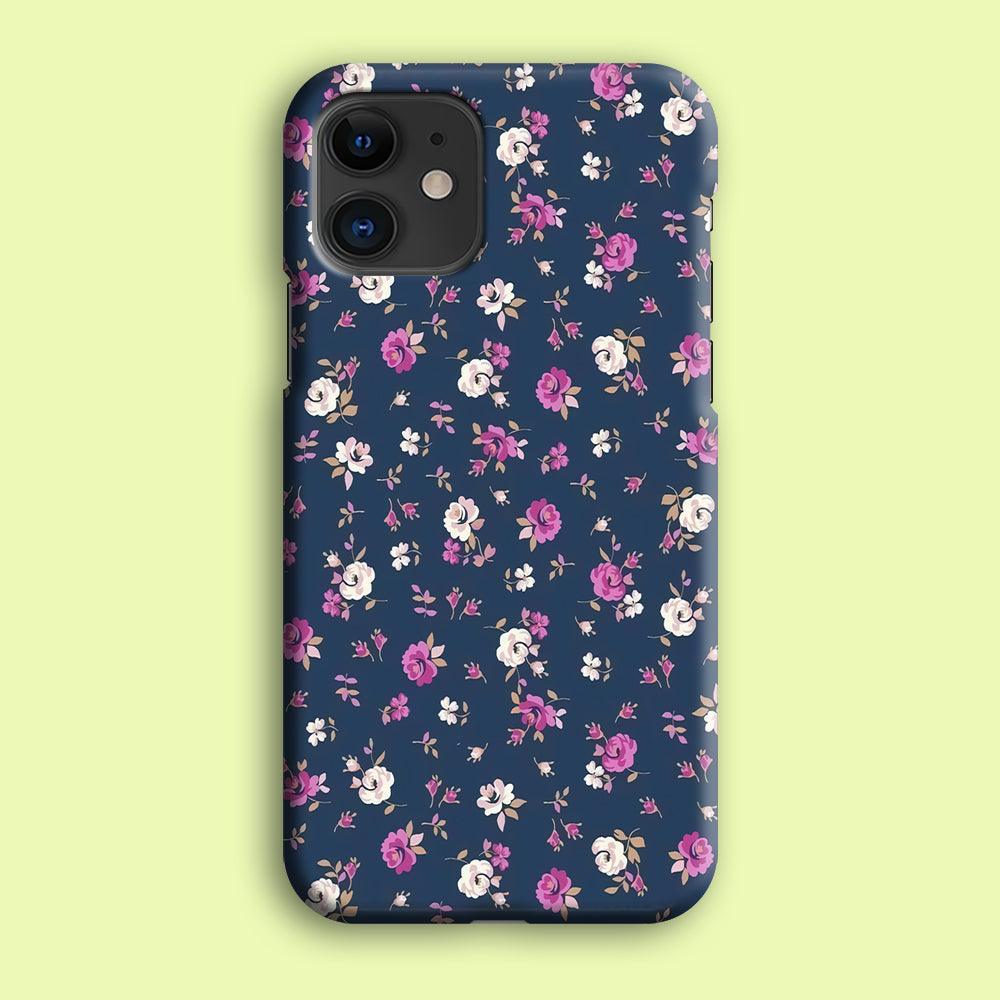 Motif Beautiful Flower 004 iPhone 12 Mini Case-Plastic / Full Wrap (3D Case)-Xtracase