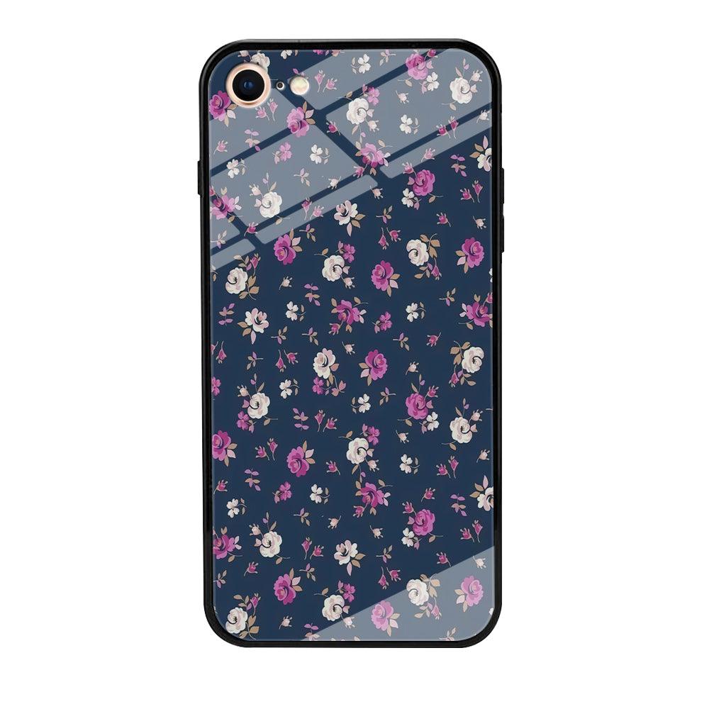 Motif Beautiful Flower 004 iPhone 7 Case-Tempered Glass Case-Xtracase