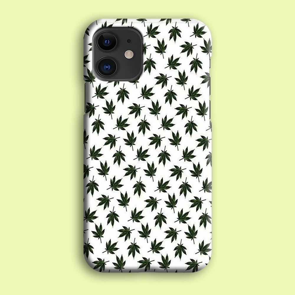 Motif Weed iPhone 12 Case-Plastic / Full Wrap (3D Case)-Xtracase