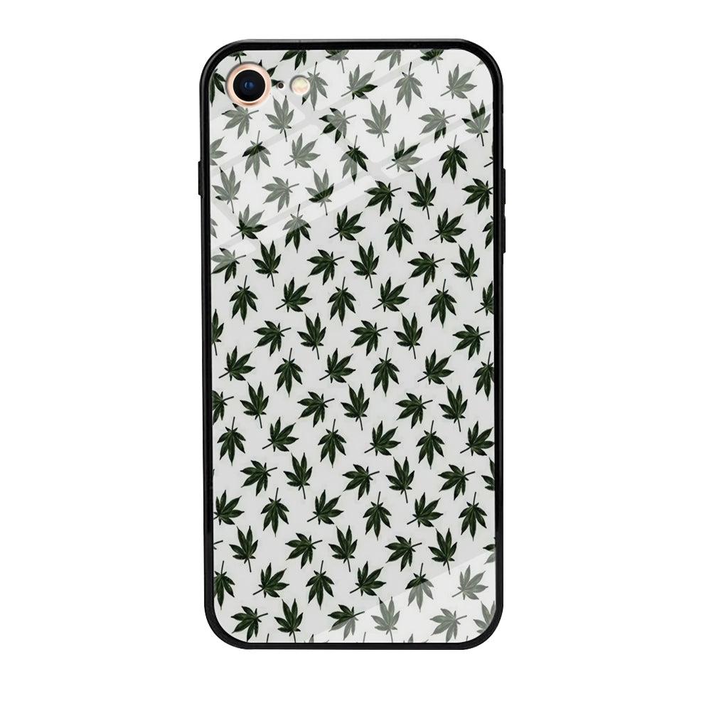 Motif Weed iPhone 8 Case-Tempered Glass Case-Xtracase