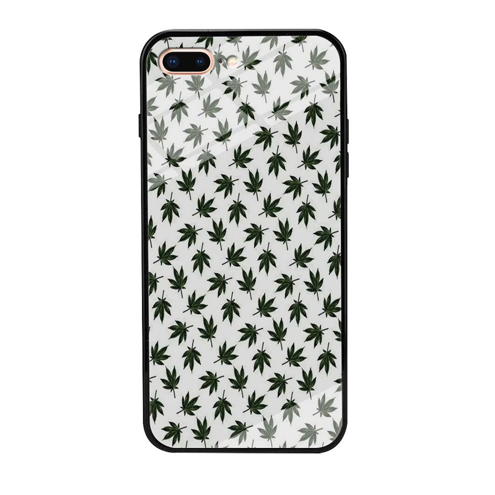 Motif Weed iPhone 8 Plus Case-Tempered Glass Case-Xtracase