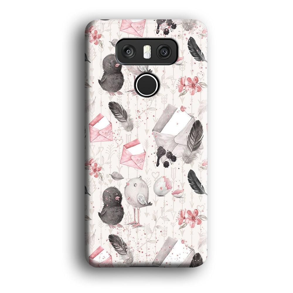 Motif Bird and Letter White LG G6 3D Case-Xtracase