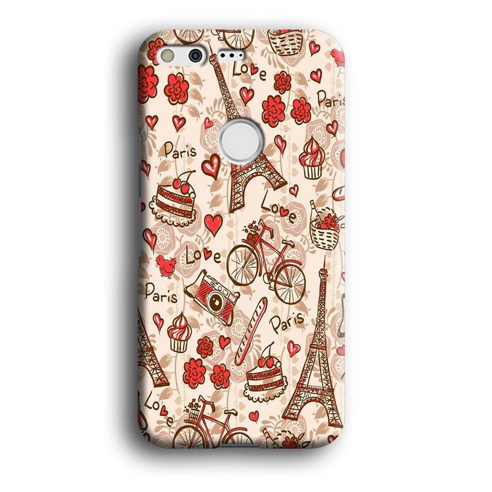 Motif Paris Love Google Pixel XL 3D Case-Xtracase