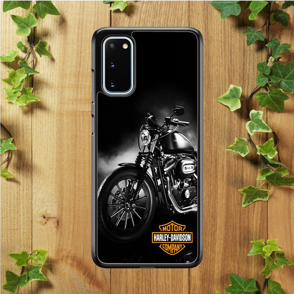 Motor Harley Davidson Samsung Galaxy S20 Case-Rubber / White (2D Case)-Xtracase