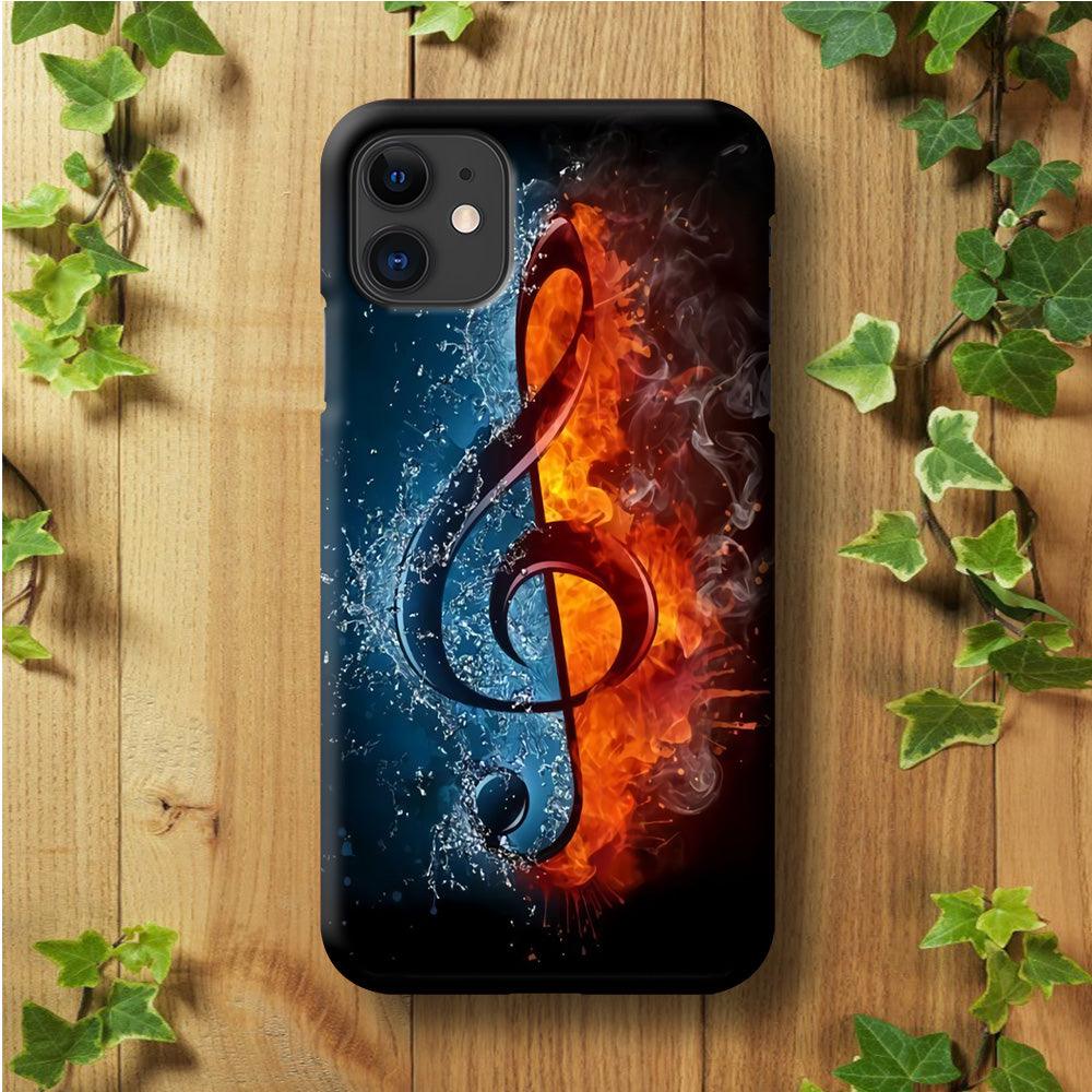 Music Art Colorfull 002 iPhone 11 Case-Plastic / Full Wrap (3D Case)-Xtracase