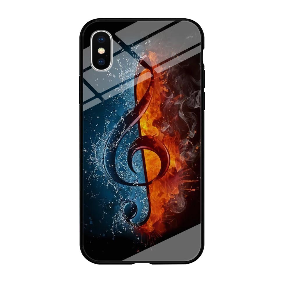 Music Art Colorfull 002 iPhone Xs Case-Tempered Glass Case-Xtracase
