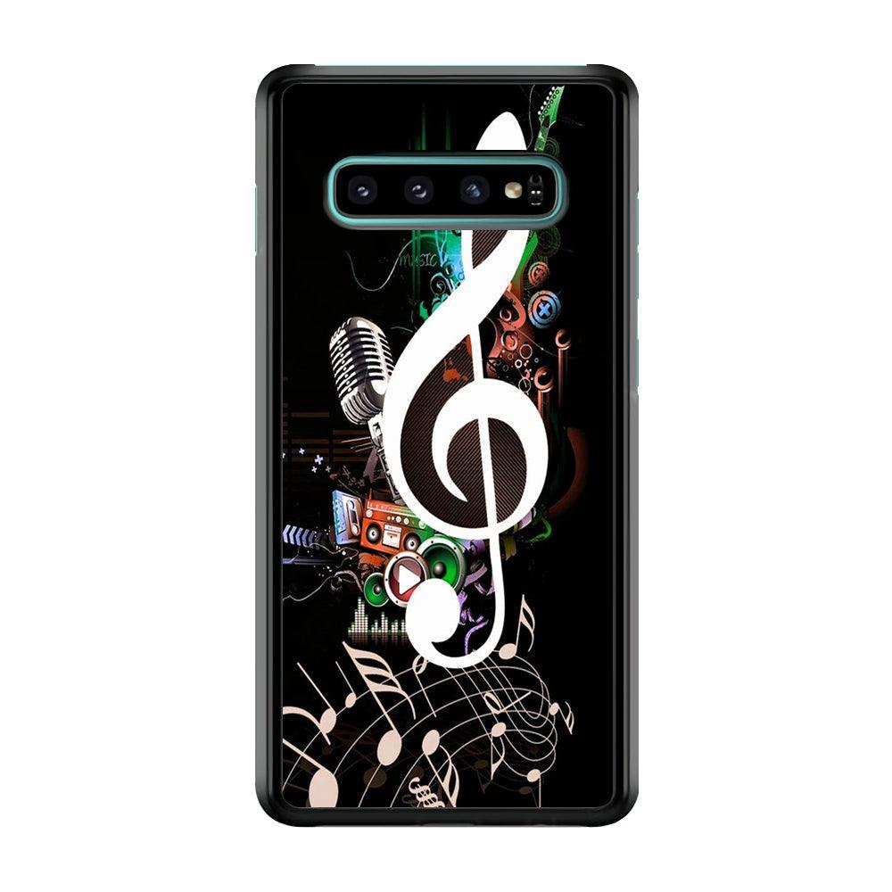 Music Art Colorfull 005 Samsung Galaxy S10 Plus Case-Plastic / Full Wrap (3D Case)-Xtracase