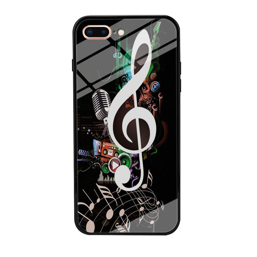 Music Art Colorfull 005 iPhone 8 Plus Case-Tempered Glass Case-Xtracase