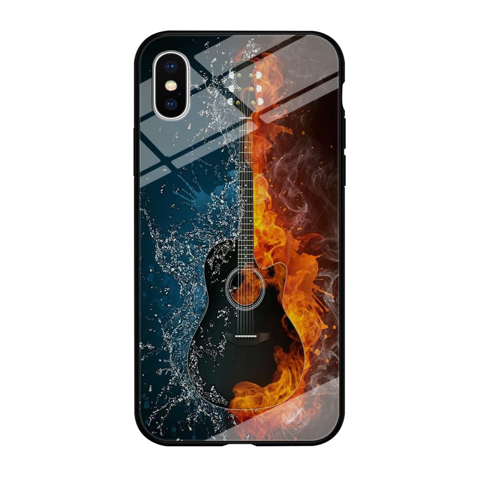 Music Guitar Art 002 iPhone X Case-Tempered Glass Case-Xtracase