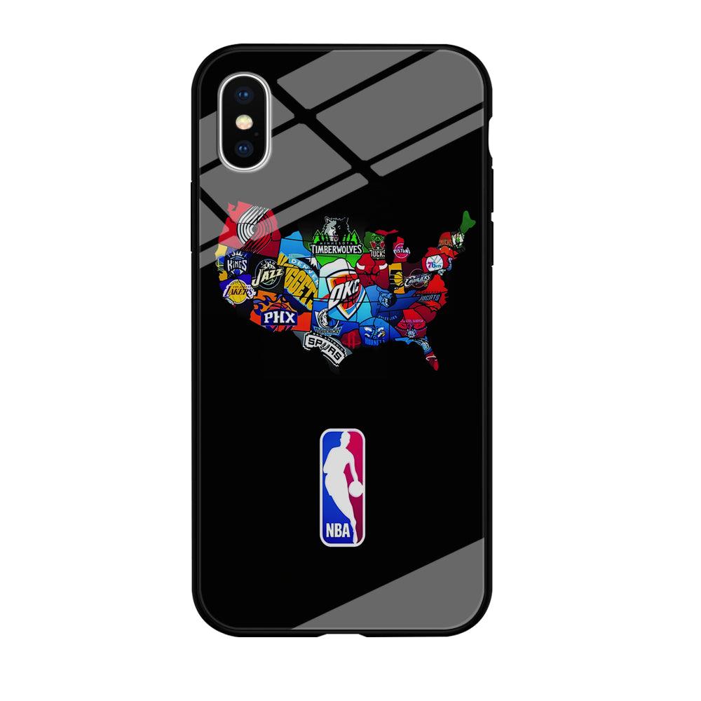 NBA Basketball iPhone X Case-Tempered Glass Case-Xtracase
