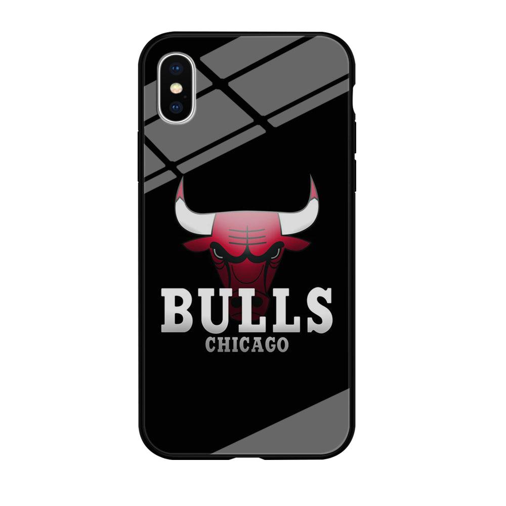 NBA Chicago Bulls Basketball 002 iPhone X Case-Tempered Glass Case-Xtracase