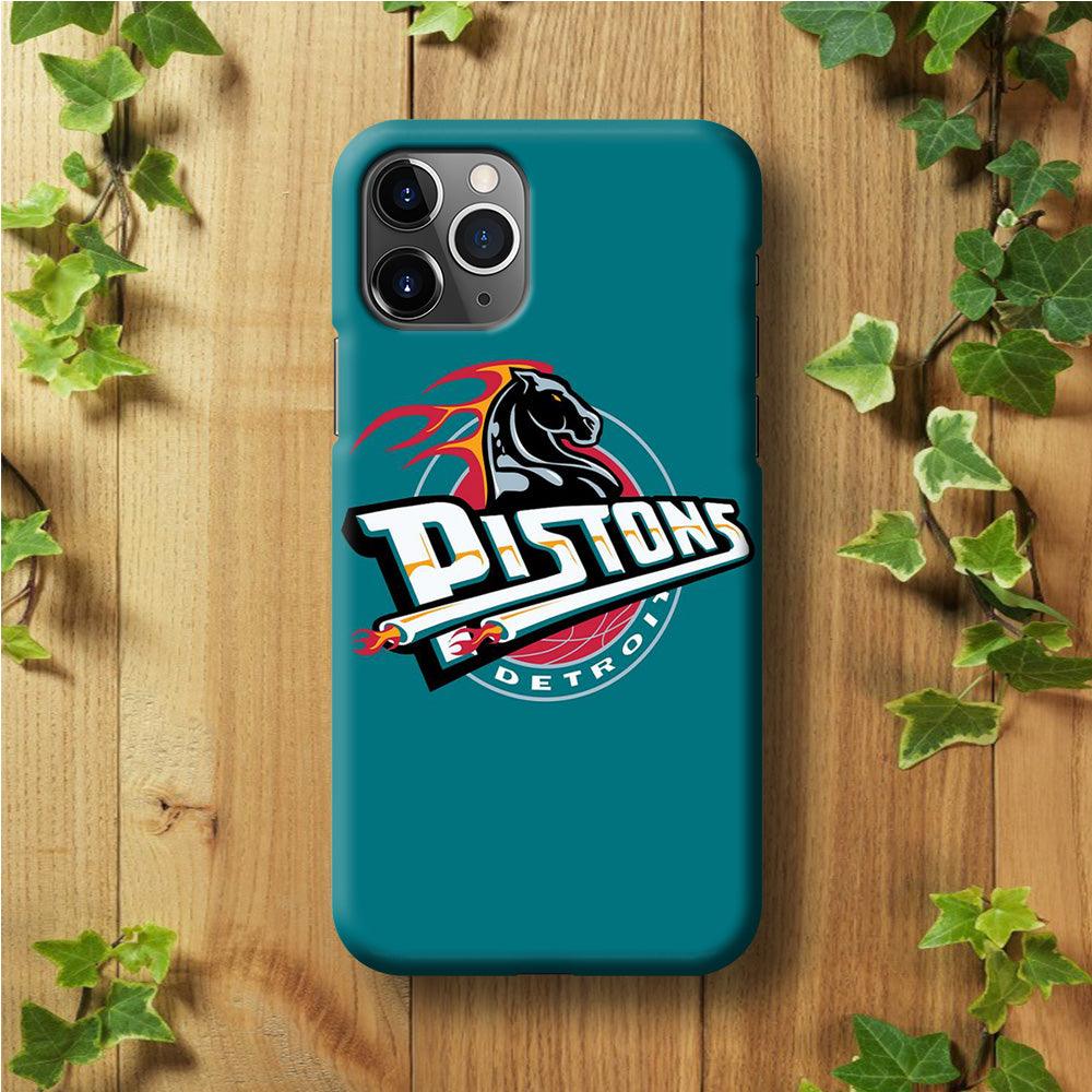 NBA Detroit Pistons Basketball 001 iPhone 11 Pro Max Case-Plastic / Full Wrap (3D Case)-Xtracase