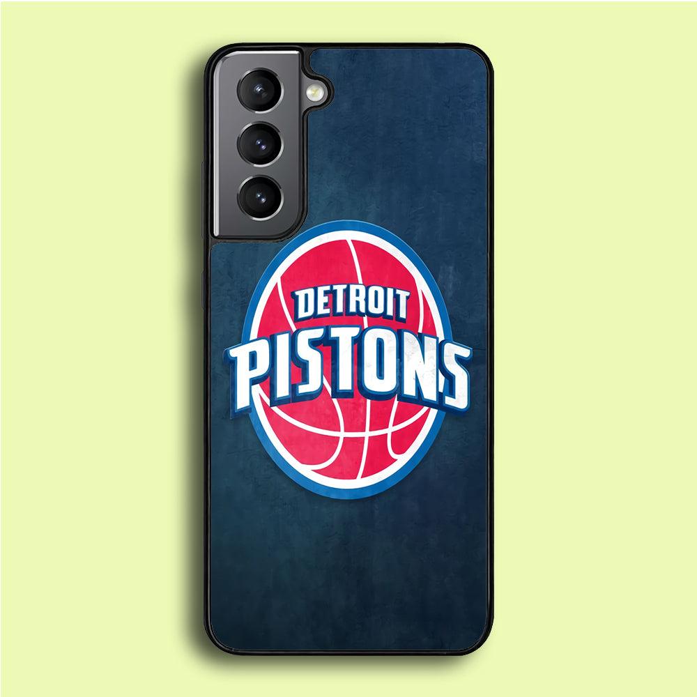 NBA Detroit Pistons Basketball 002 Samsung Galaxy S21 Plus Case-Rubber / White (2D Case)-Xtracase