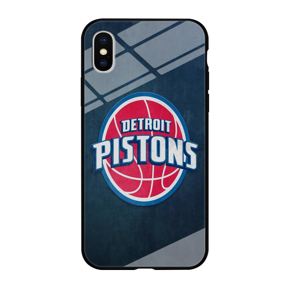 NBA Detroit Pistons Basketball 002 iPhone Xs Max Case-Tempered Glass Case-Xtracase