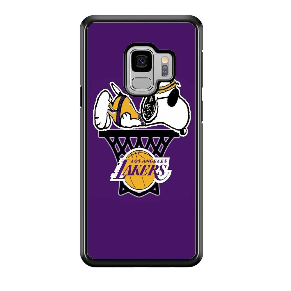 NBA Lakers Snoopy Basketball Samsung Galaxy S9 Case-Plastic / Full Wrap (3D Case)-Xtracase
