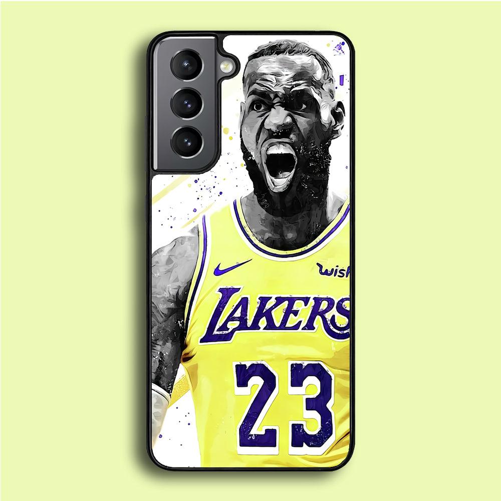 NBA Lebron James Los Angeles Samsung Galaxy A16 Case-Rubber / White (2D Case)-Xtracase