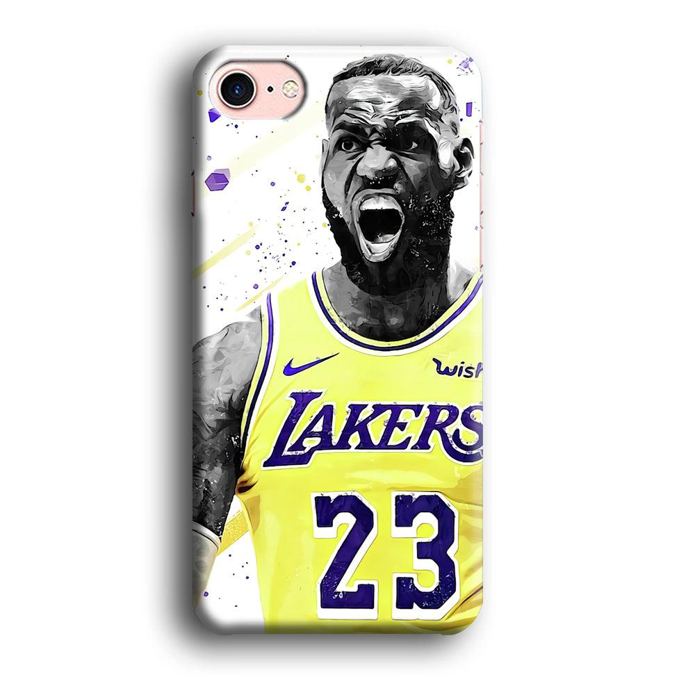 NBA Lebron James Los Angeles iPhone SE 2020 Case-Plastic / Full Wrap (3D Case)-Xtracase