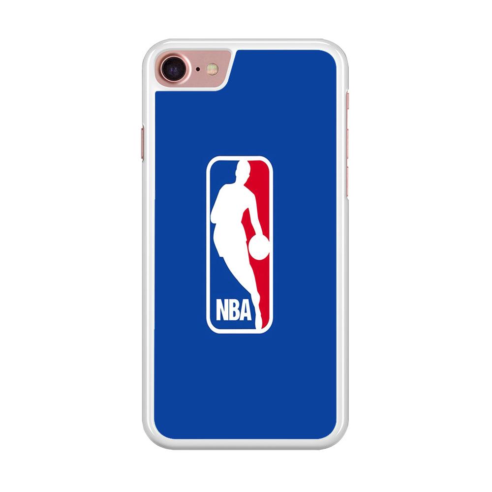 NBA Logo iPhone SE 2020 Case-Rubber / White (2D Case)-Xtracase