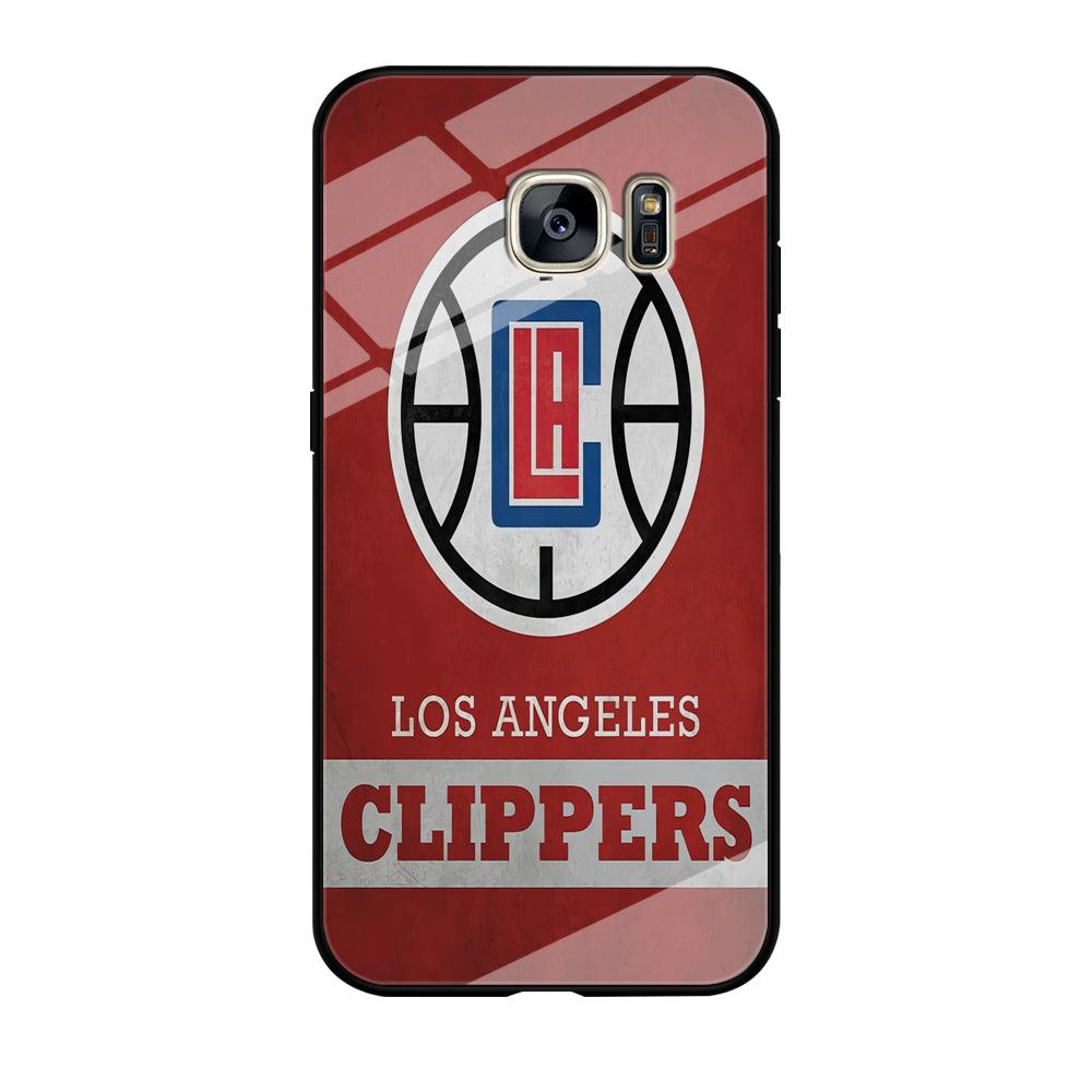 NBA Los Angeles Clippers Basketball 001 Samsung Galaxy S7 Edge Case-Tempered Glass Case-Xtracase