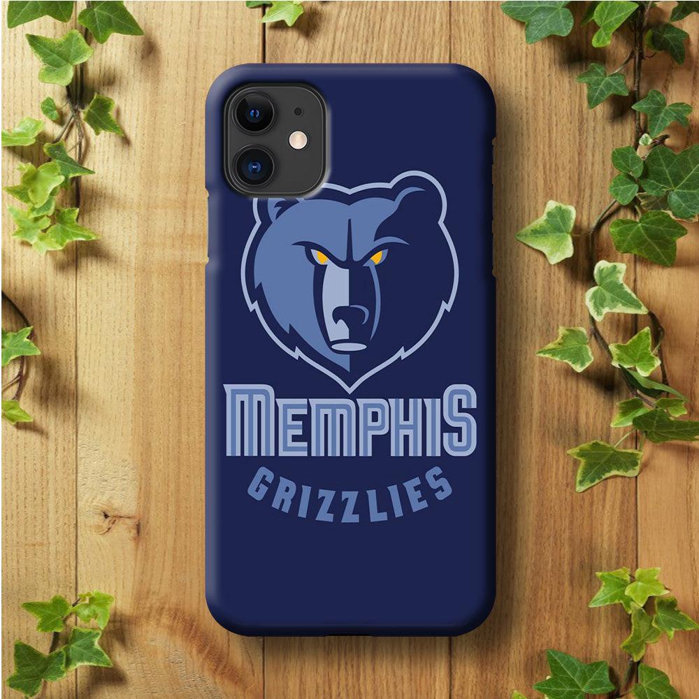 NBA Memphis Grizzlies Basketball 001 iPhone 11 Case-Plastic / Full Wrap (3D Case)-Xtracase