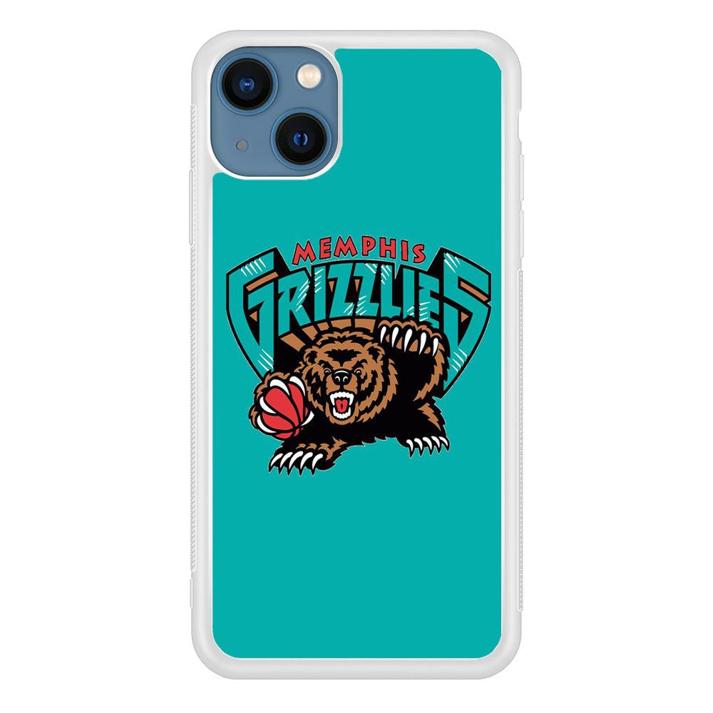 NBA Memphis Grizzlies Basketball 002 iPhone 13 Mini Case-Rubber / White (2D Case)-Xtracase