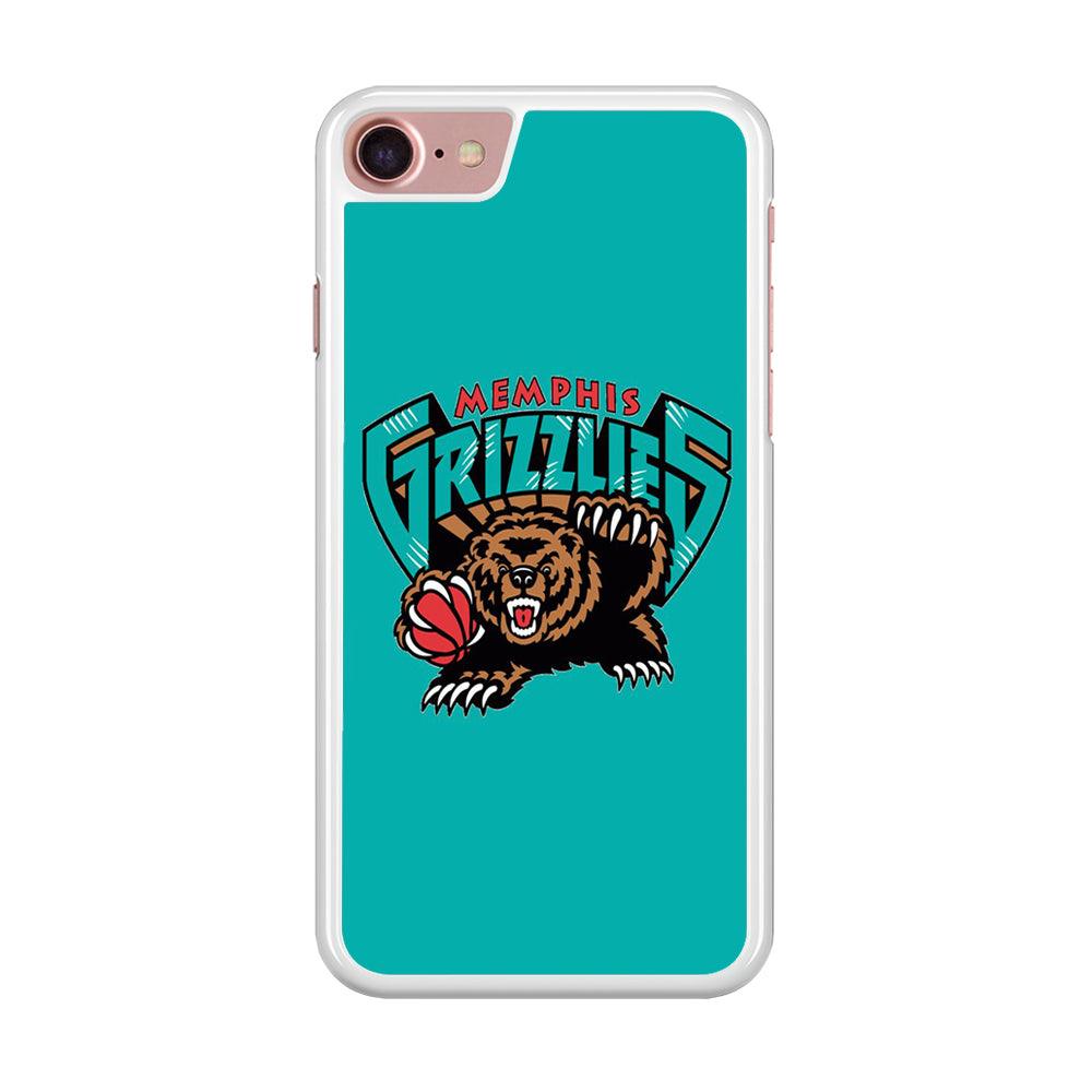 NBA Memphis Grizzlies Basketball 002 iPhone SE 2020 Case-Rubber / White (2D Case)-Xtracase