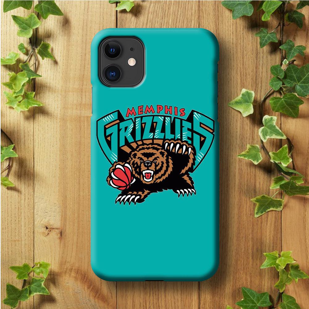 NBA Memphis Grizzlies Basketball 002 iPhone 11 Case-Plastic / Full Wrap (3D Case)-Xtracase