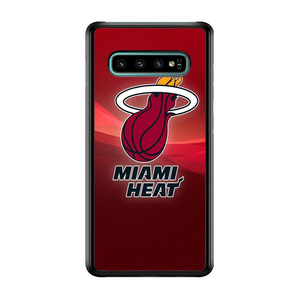 NBA Miami Heat Basketball 001 Samsung Galaxy S10 Case-Plastic / Full Wrap (3D Case)-Xtracase