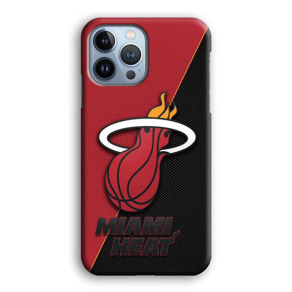 NBA Miami Heat Basketball 002 iPhone 13 Pro Case-Plastic / Full Wrap (3D Case)-Xtracase