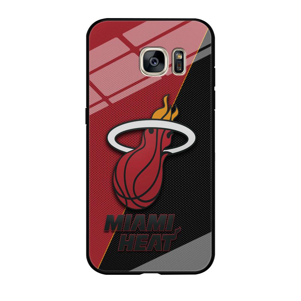 NBA Miami Heat Basketball 002 Samsung Galaxy S7 Edge Case-Tempered Glass Case-Xtracase