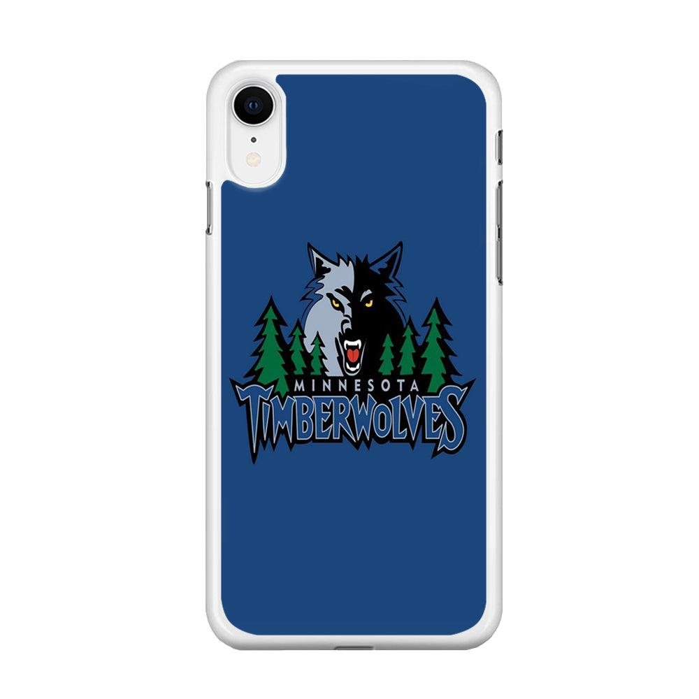 NBA Minnesota Timberwolves Basketball 002 iPhone XR Case-Rubber / White (2D Case)-Xtracase