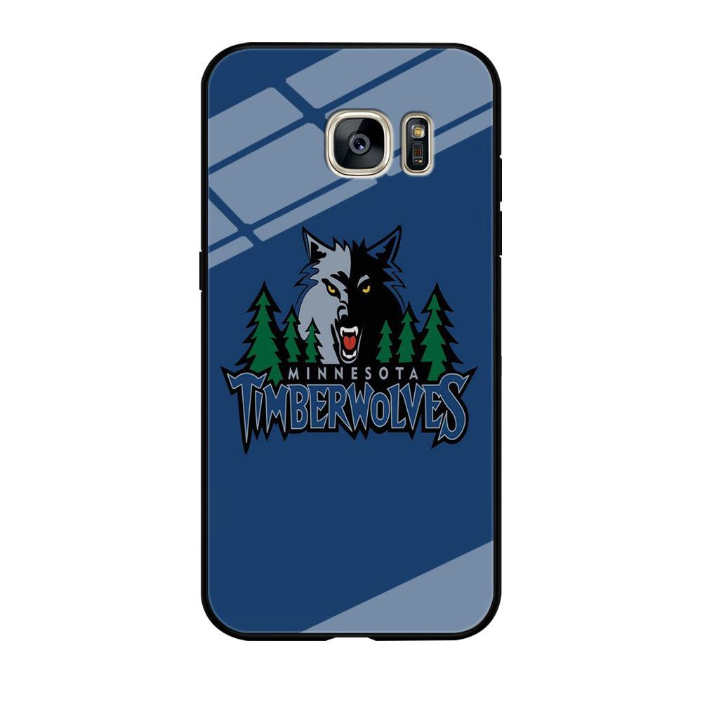 NBA Minnesota Timberwolves Basketball 002 Samsung Galaxy S7 Edge Case-Tempered Glass Case-Xtracase