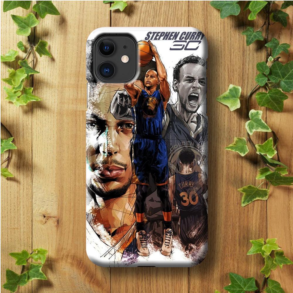 NBA Stephen Curry iPhone 11 Case-Plastic / Full Wrap (3D Case)-Xtracase