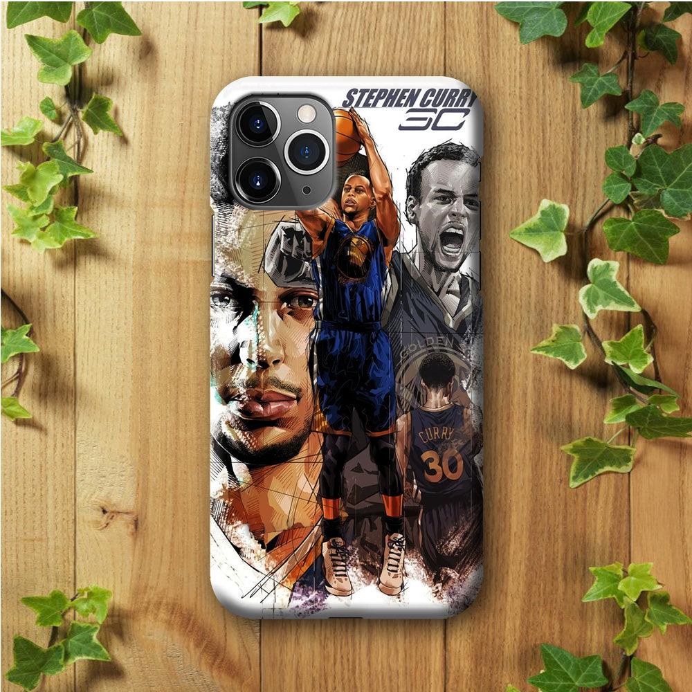 NBA Stephen Curry iPhone 11 Pro Case-Plastic / Full Wrap (3D Case)-Xtracase