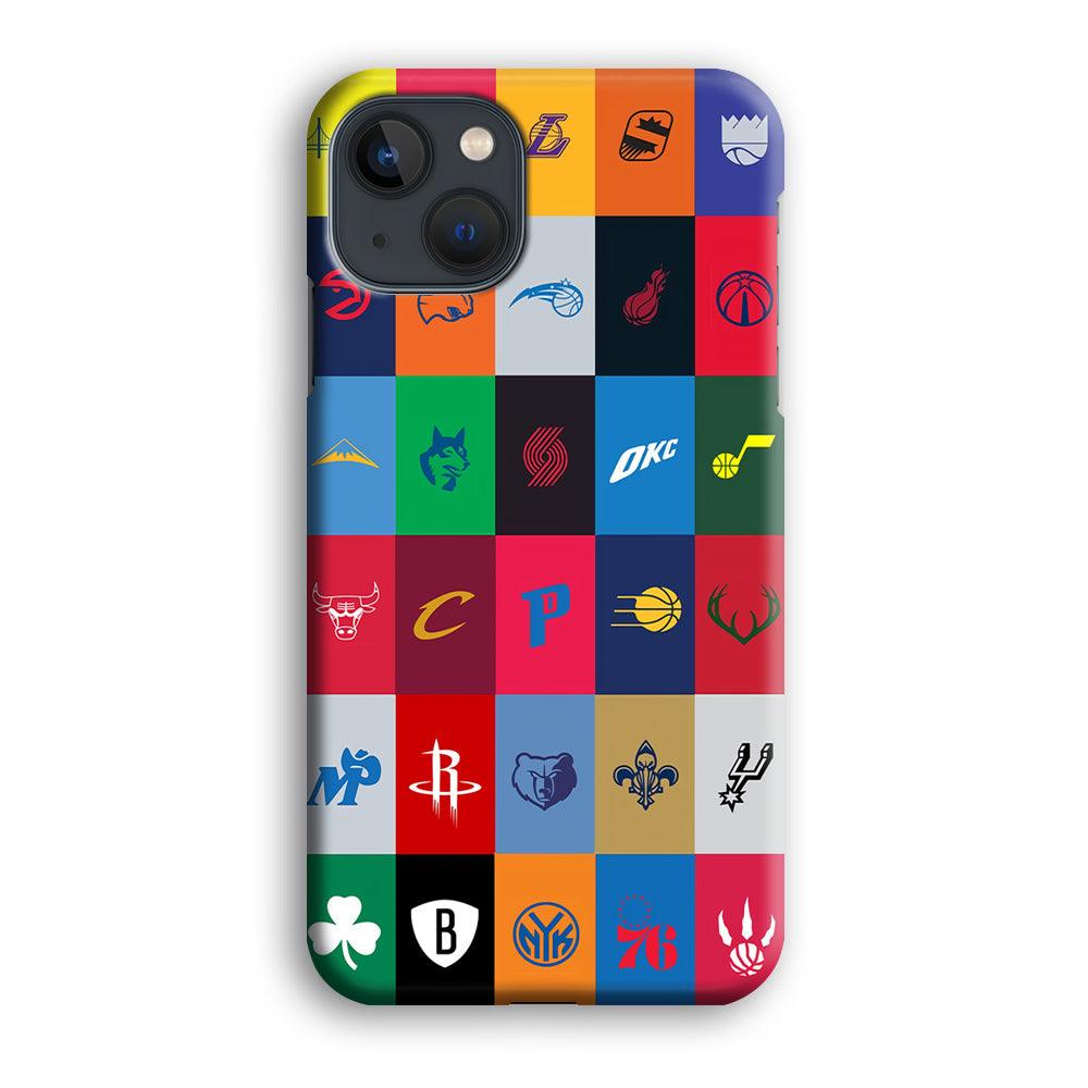 NBA Team Logos iPhone 13 Mini Case-Plastic / Full Wrap (3D Case)-Xtracase