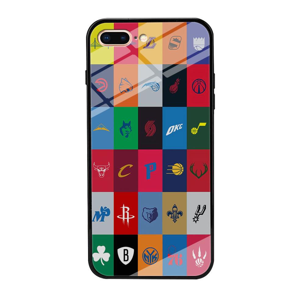 NBA Team Logos iPhone 7 Plus Case-Tempered Glass Case-Xtracase