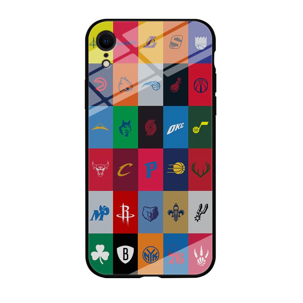 NBA Team Logos iPhone XR Case-Tempered Glass Case-Xtracase