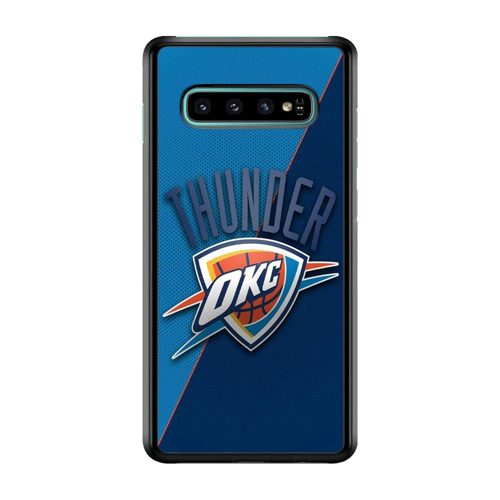 NBA Thunder Basketball 001 Samsung Galaxy S10 Case-Plastic / Full Wrap (3D Case)-Xtracase