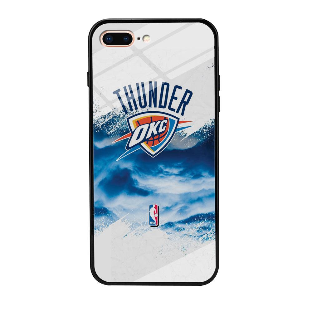 NBA Thunder Basketball 002 iPhone 8 Plus Case-Tempered Glass Case-Xtracase