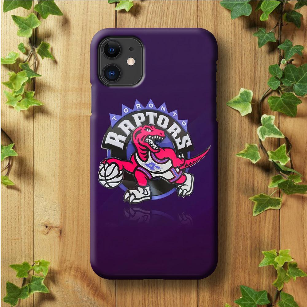 NBA Toronto Raptors Basketball 002 iPhone 11 Case-Plastic / Full Wrap (3D Case)-Xtracase