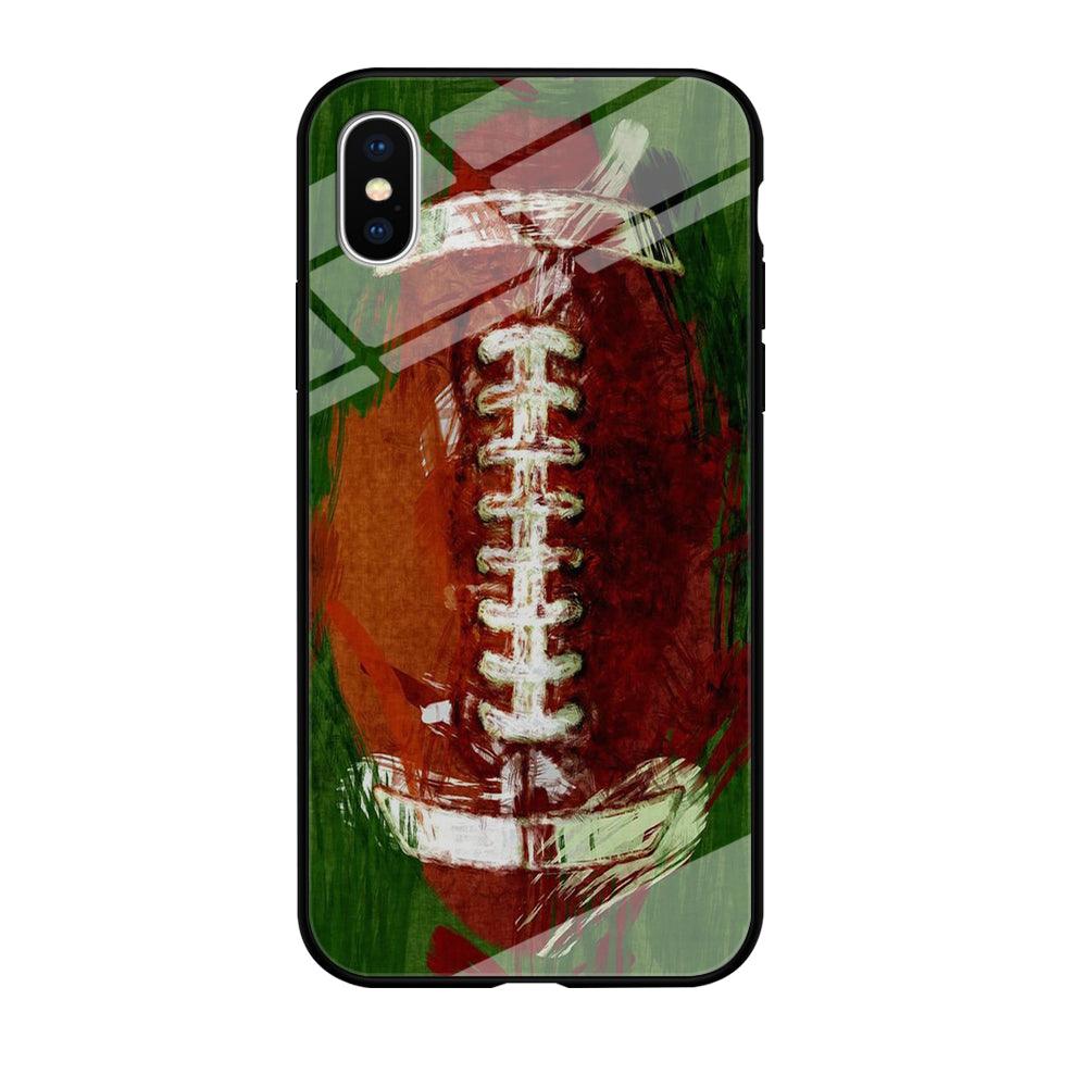 NFL American Football Art iPhone Xs Max Case-Tempered Glass Case-Xtracase