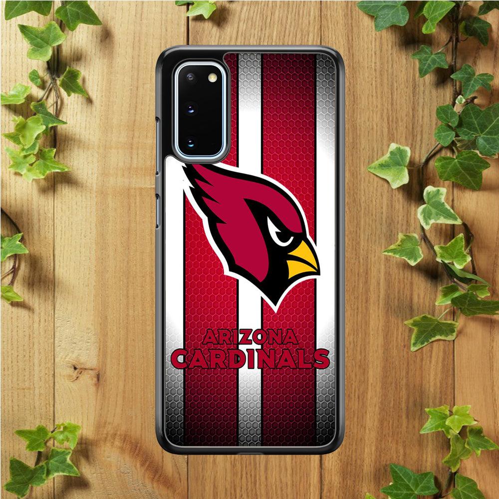 NFL Arizona Cardinals 001 Samsung Galaxy S20 Case-Rubber / Black (2D Case)-Xtracase