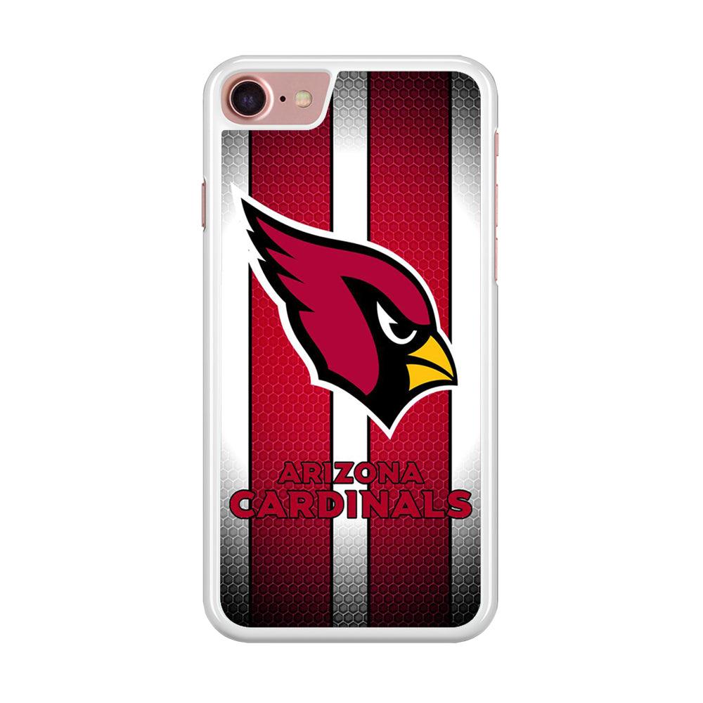 NFL Arizona Cardinals 001 iPhone SE 2020 Case-Rubber / White (2D Case)-Xtracase