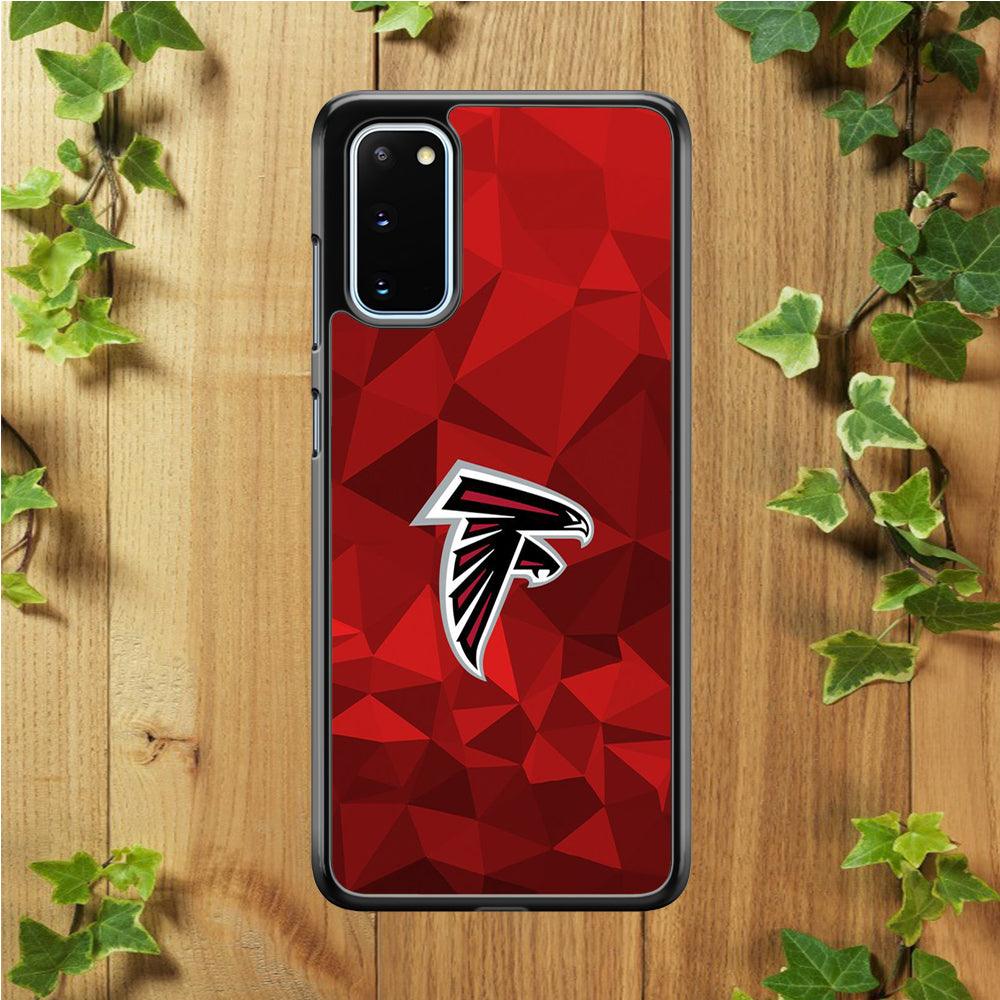 NFL Atlanta Falcons 001 Samsung Galaxy S20 Case-Rubber / Black (2D Case)-Xtracase