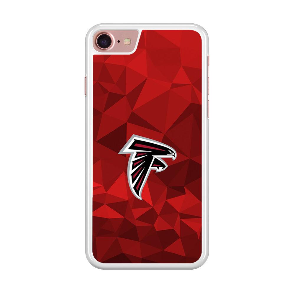 NFL Atlanta Falcons 001 iPhone 8 Case-Rubber / White (2D Case)-Xtracase