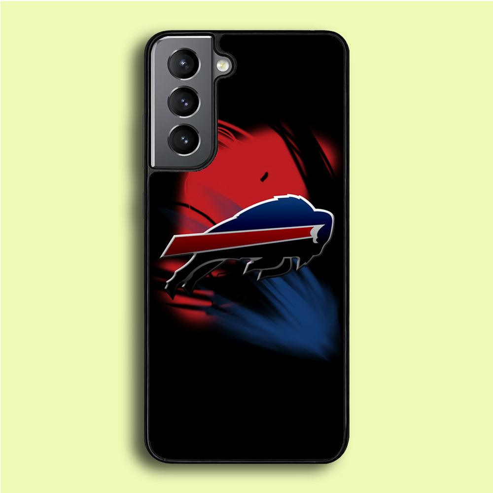 NFL Buffalo Bills 001 Samsung Galaxy S21 Case-Rubber / Black (2D Case)-Xtracase