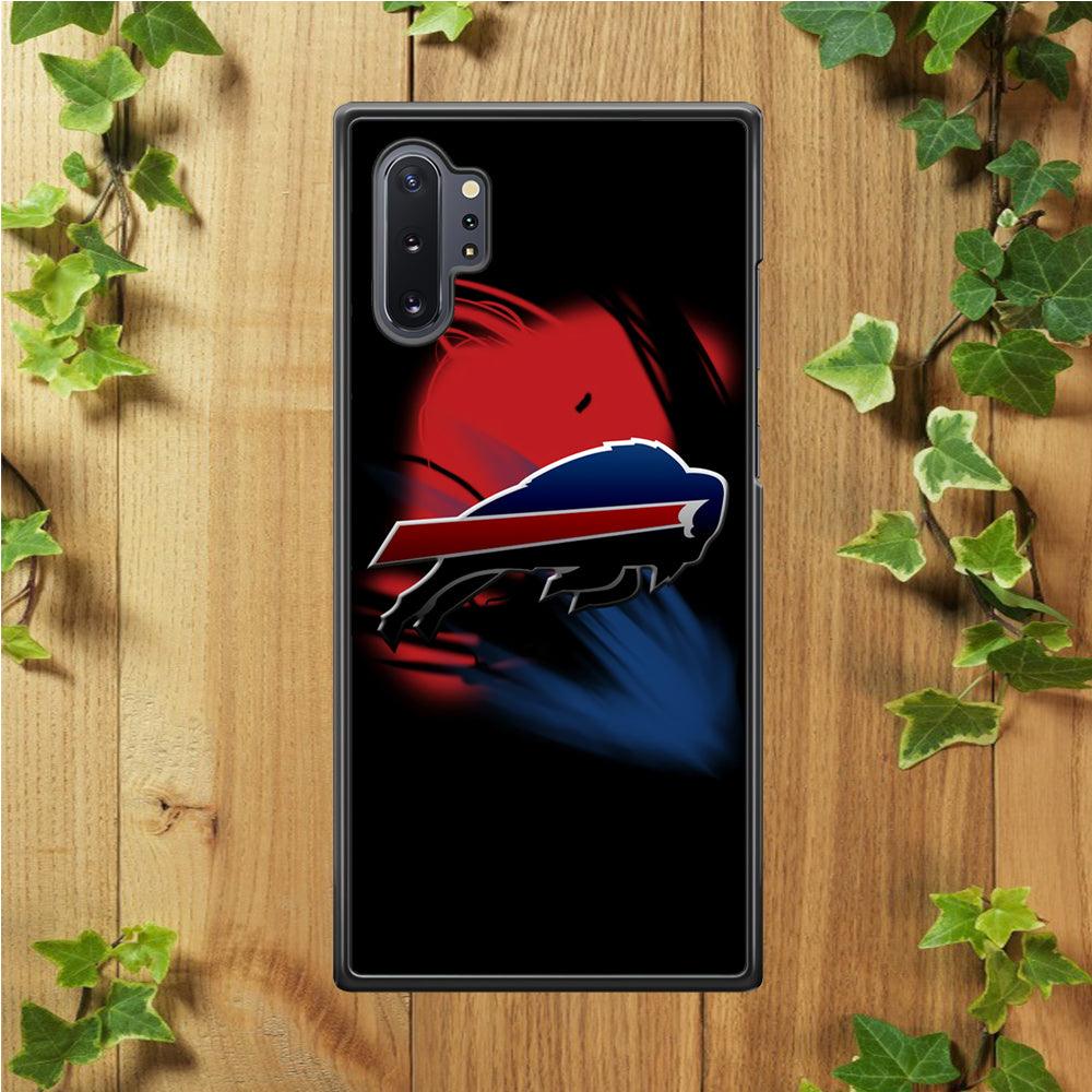 NFL Buffalo Bills 001 Samsung Galaxy Note 10 Plus Case-Rubber / White (2D Case)-Xtracase