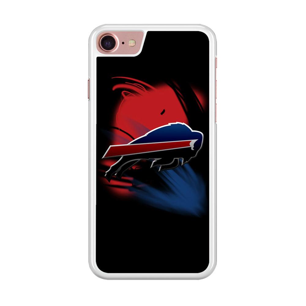 NFL Buffalo Bills 001 iPhone 7 Case-Rubber / White (2D Case)-Xtracase