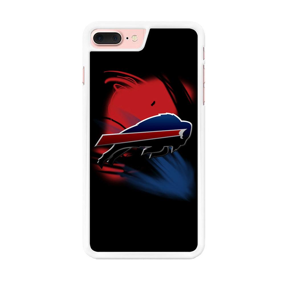 NFL Buffalo Bills 001 iPhone 7 Plus Case-Rubber / White (2D Case)-Xtracase